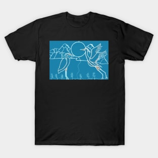 kissing cranes T-Shirt